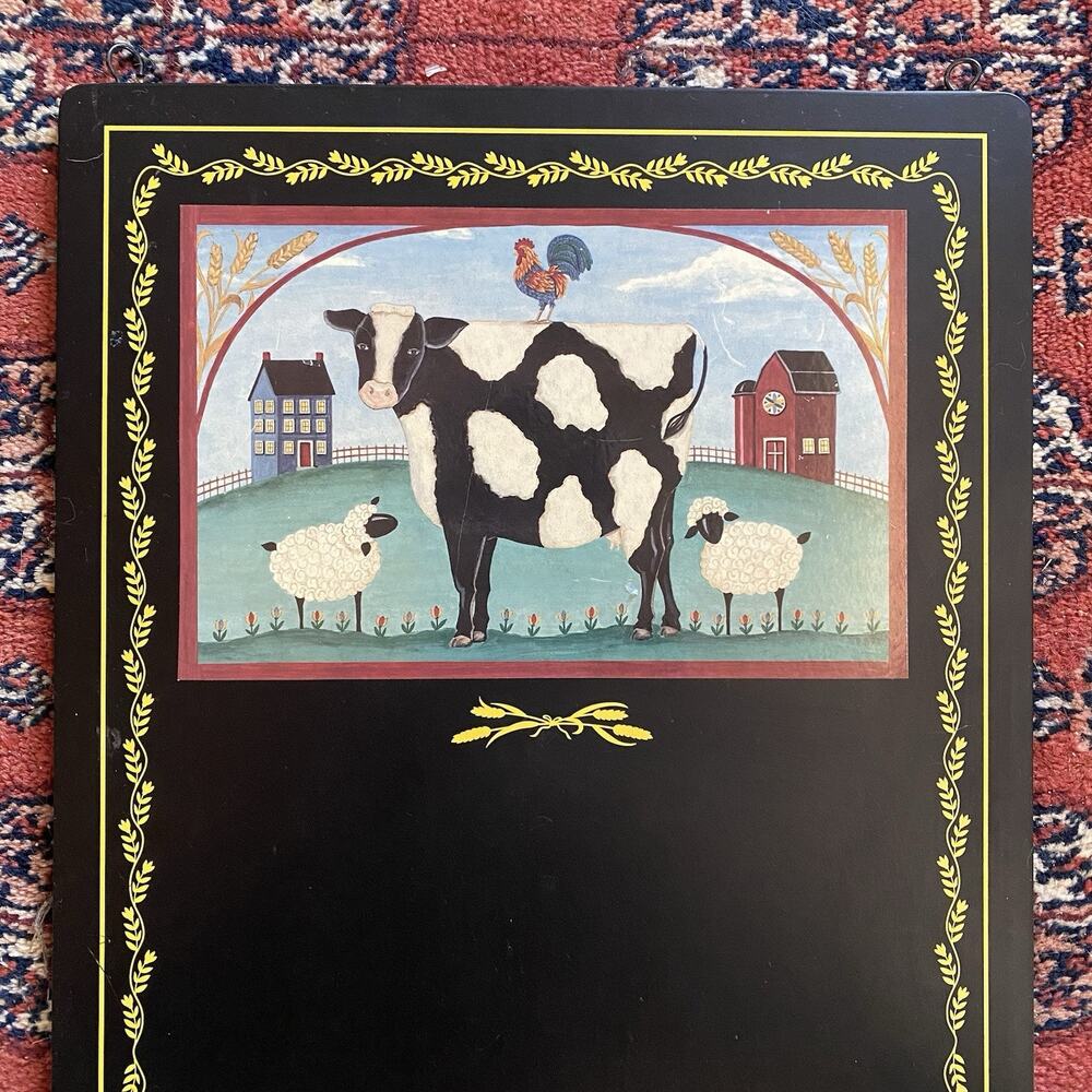 Amcal By Deb Strain Country‎ Farmhouse Hanging Chalkboard~Cow~Cottage